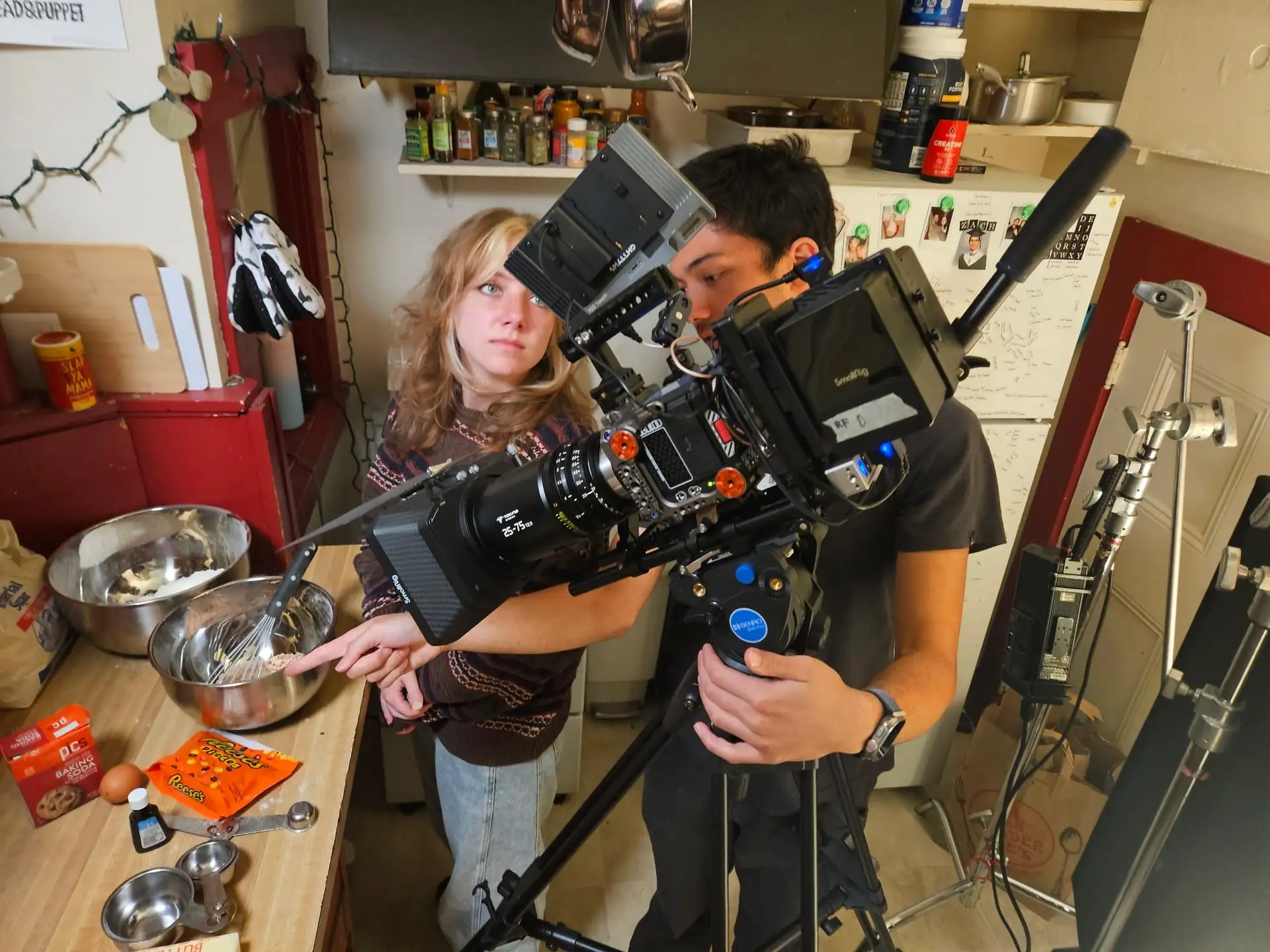 Ronan on set of Cosmic Cookies